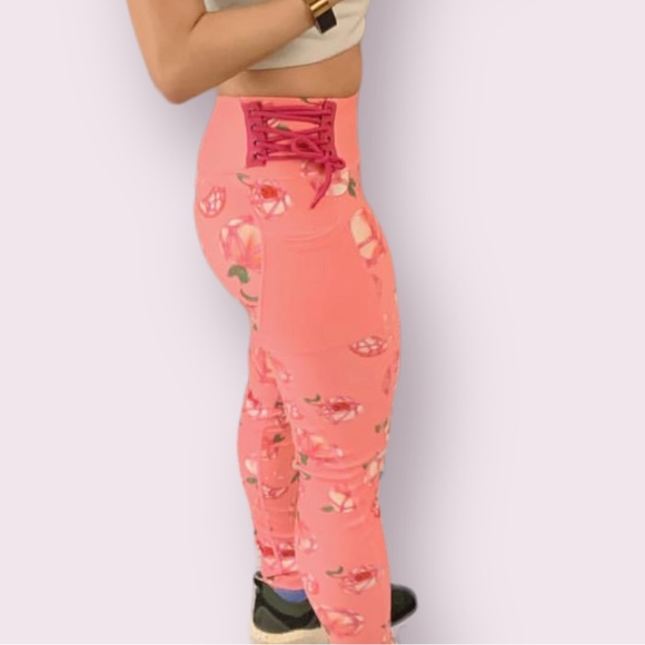 Iron Yokai Shibari Peach side lace leggings size xs - Picture 6 of 7